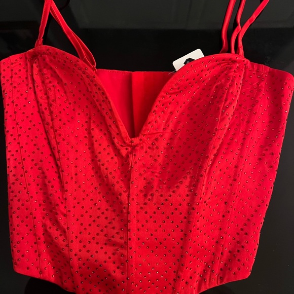 Windsor Red Rhinestone Bustier - Picture 4 of 5